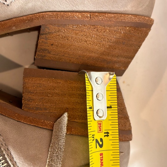 SAM EDELMAN Sz 10 Boots Stacked Heel Supple Leather Double Zipper Closure Ankle - Picture 4 of 7